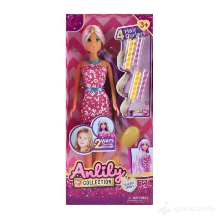 Anlily lutka sa uvijačima za kosu