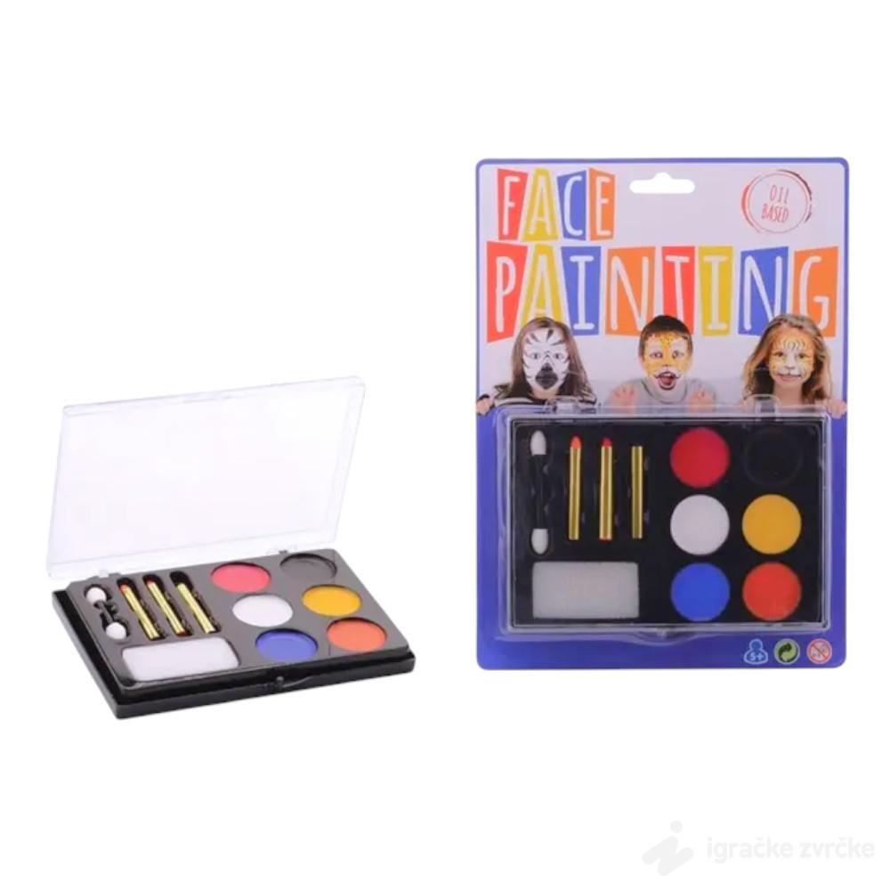 Boje za lice za decu - 6 BOJA