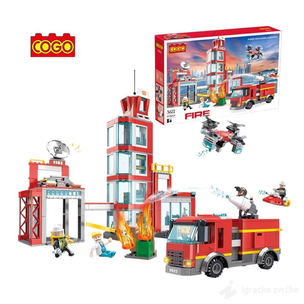 COGO Kocke Vatrogasna stanica (616pcs)