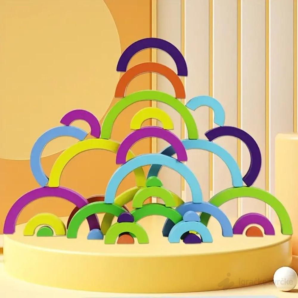 Drvena balans igračka DUGA