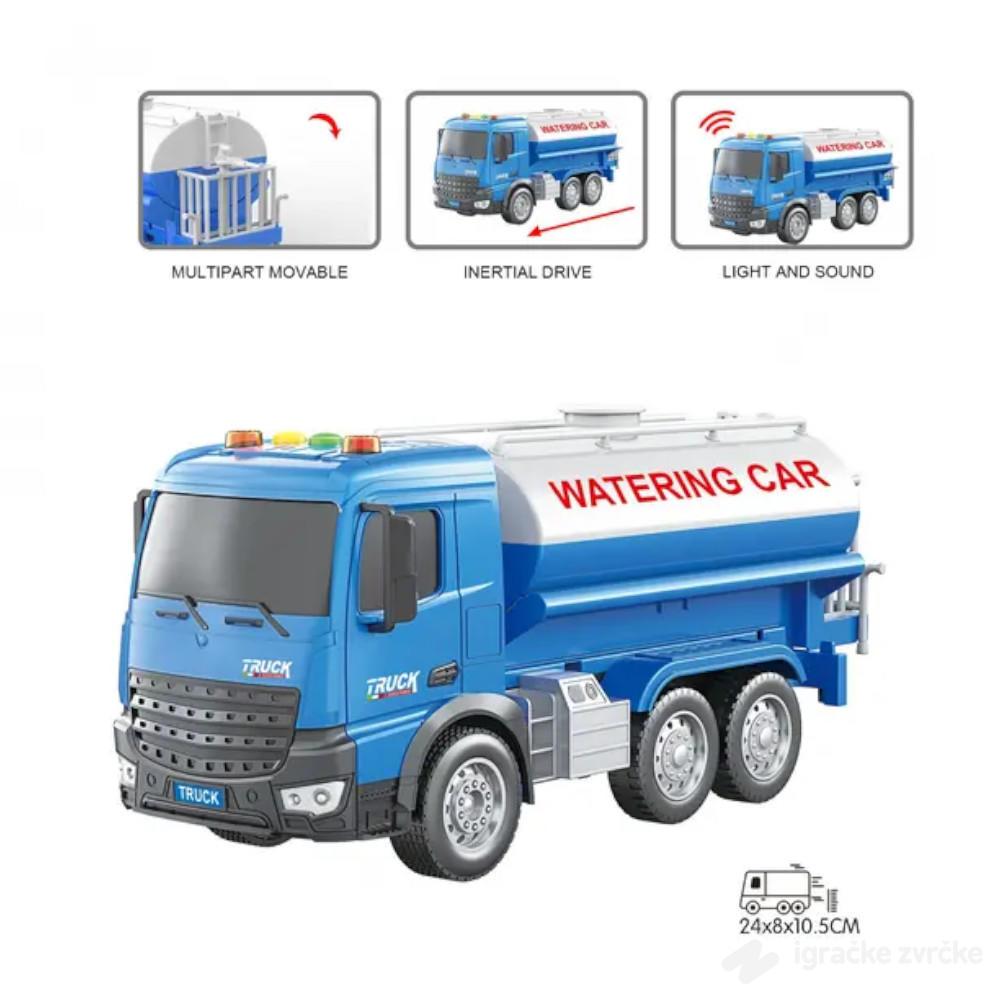 Kamion cisterna plava sa zvukom i svetlom