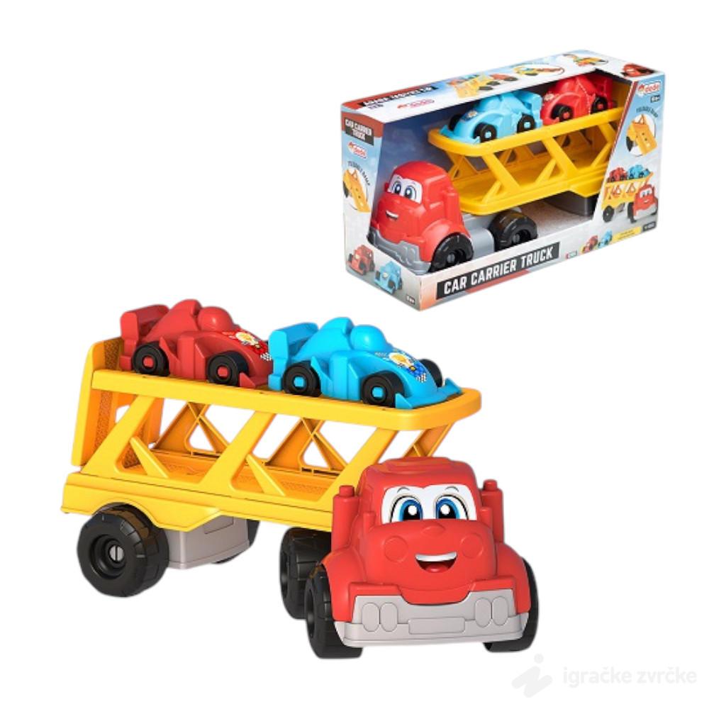 Kamion transporter sa dva autića DEDE