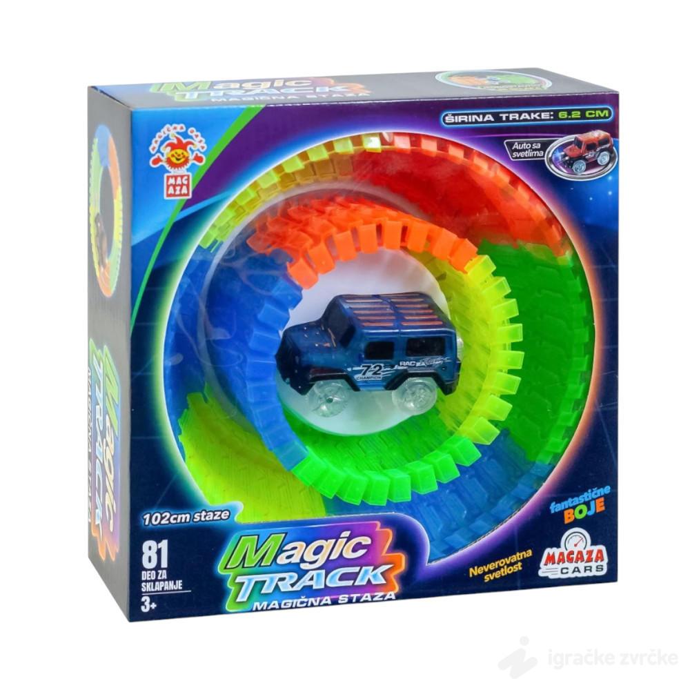 Magična svetleća staza: 102cm zabave sa autićem za decu
