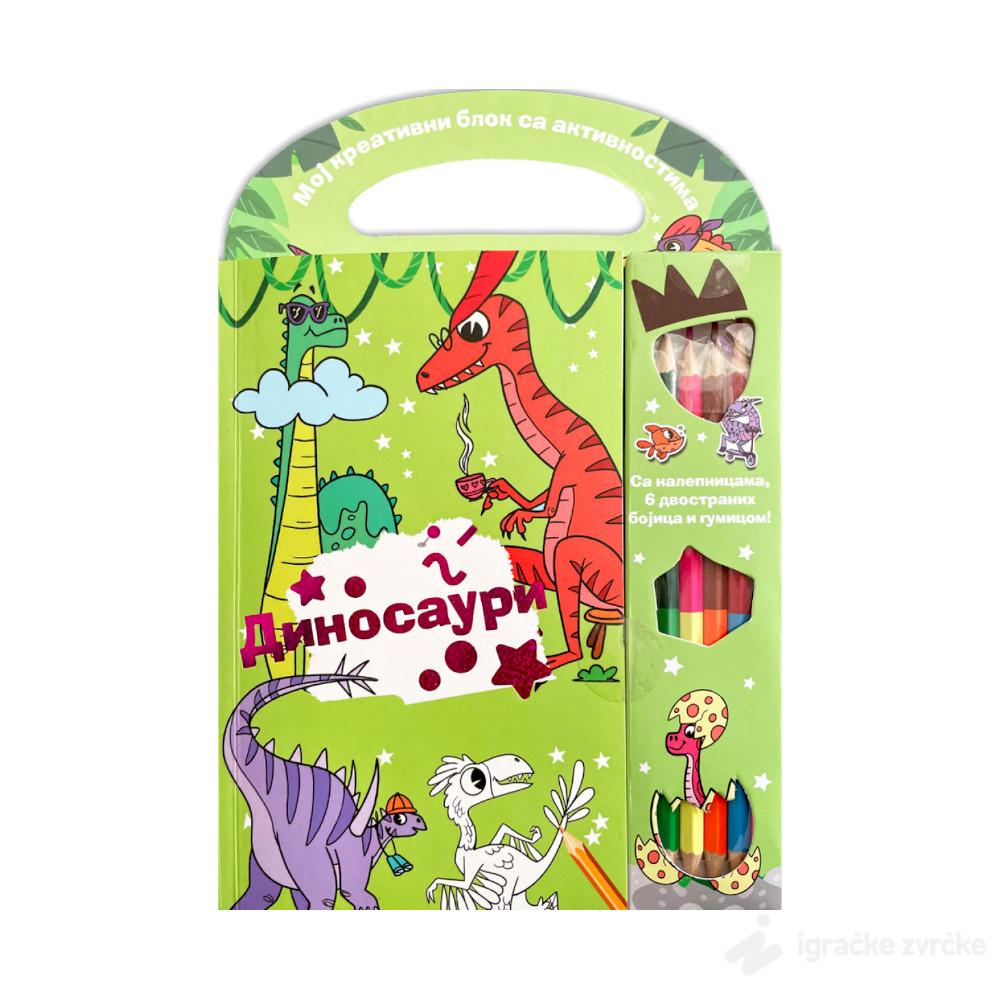 Moj kreativni blok sa aktivnostima – DINOSAURI