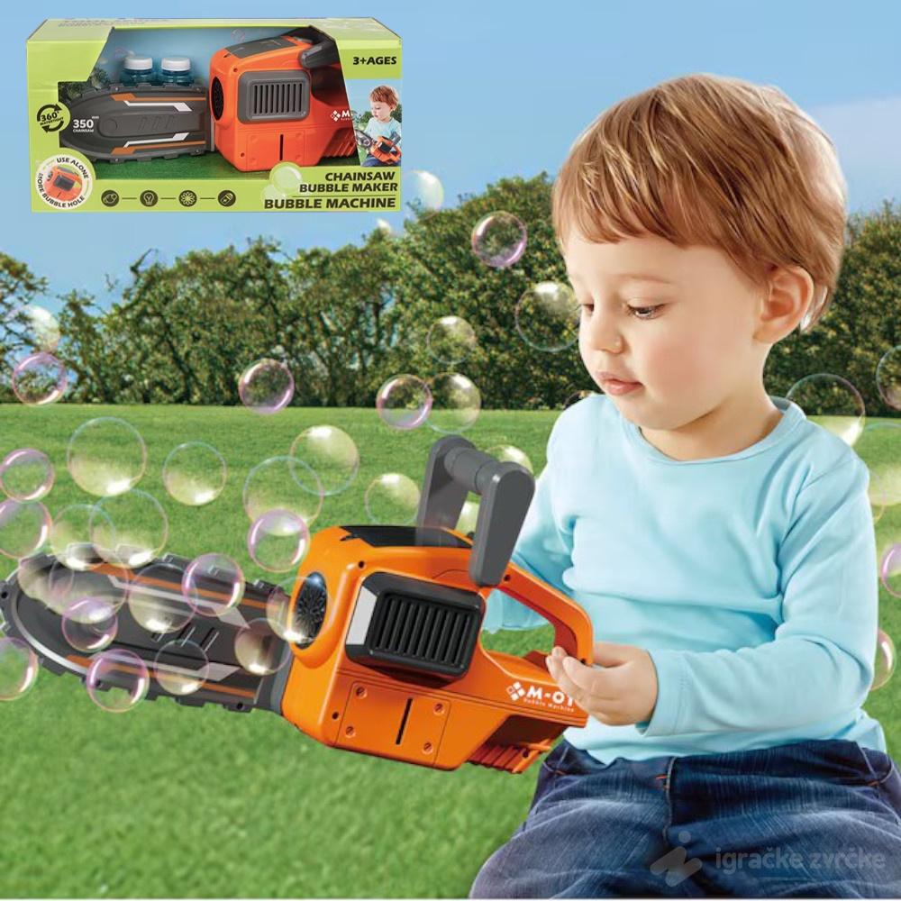 Motorna Testera koja izbacuje balončiće od sapunice