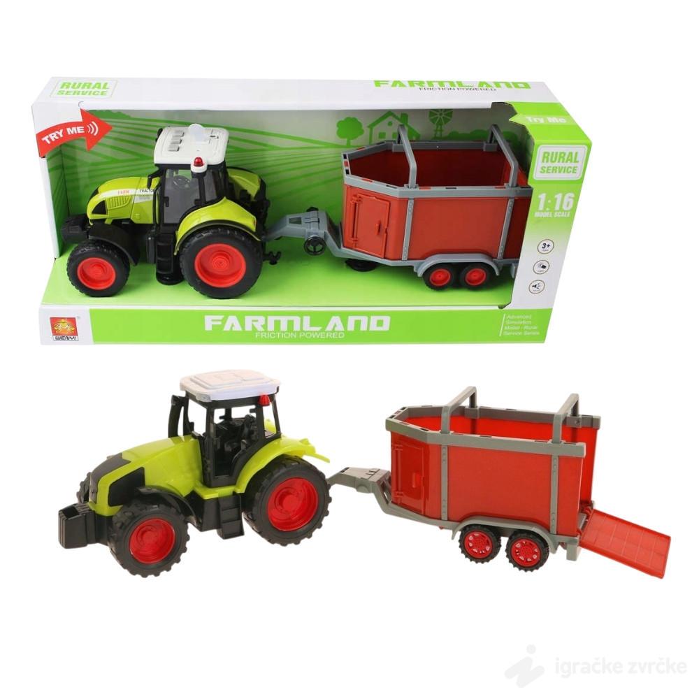 Muzički Traktor sa prikolicom za životinje