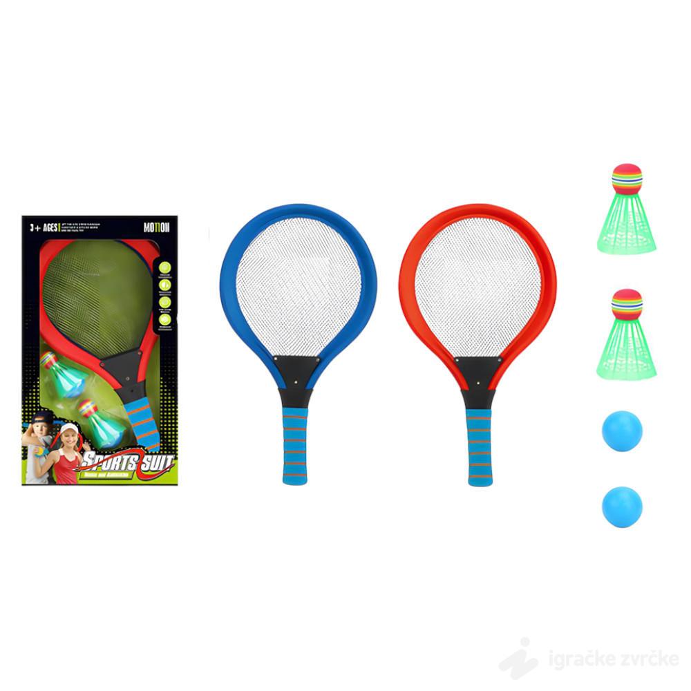 Reketi za badminton i loptice