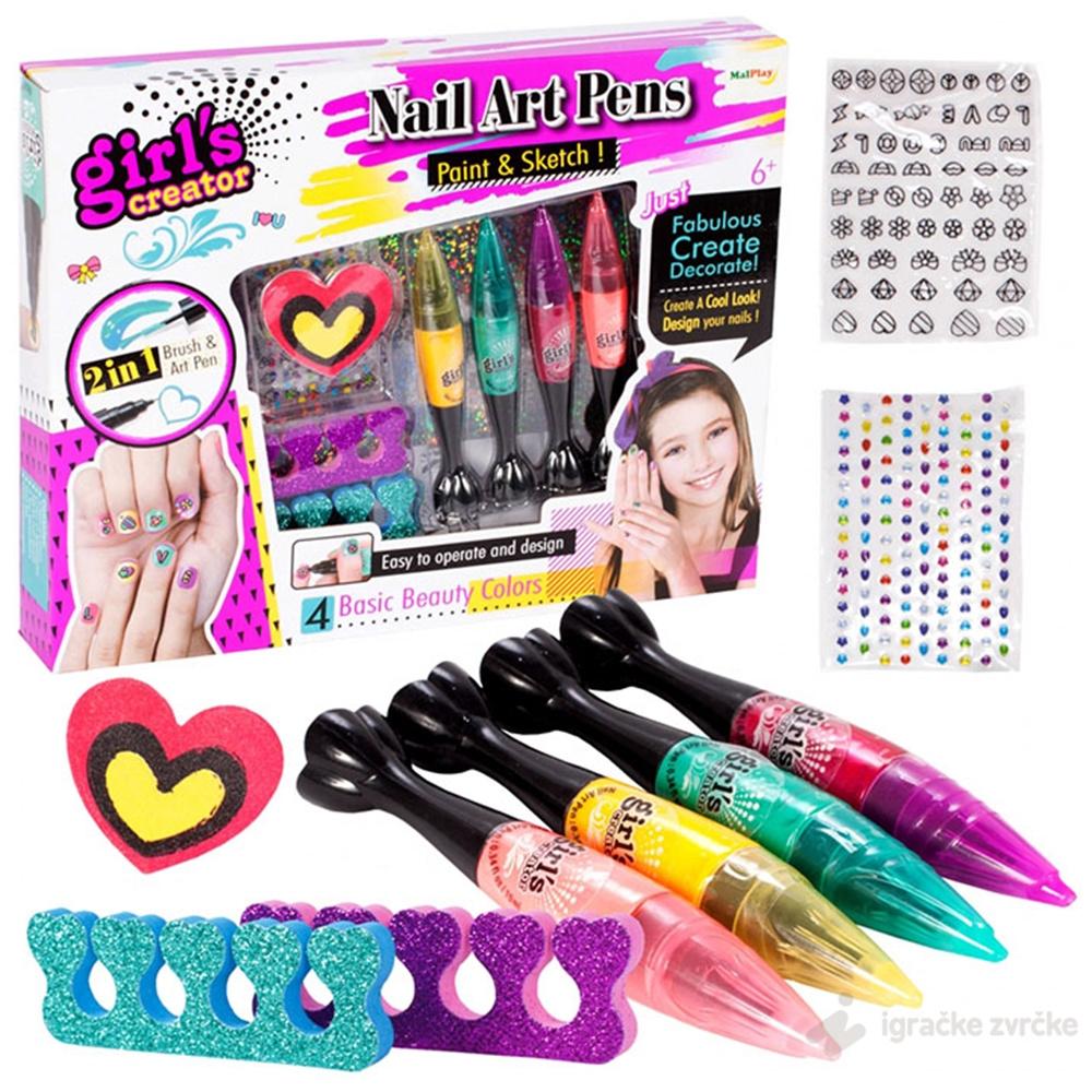 Set za nokte za decu MAGIČNE OLOVKE 2u1