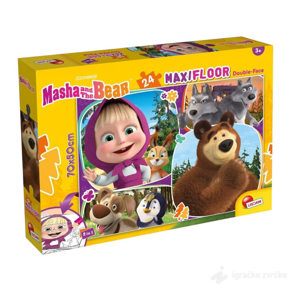 Slagalica Maša i medved 2u1 MAXI (24pcs) Lisciani