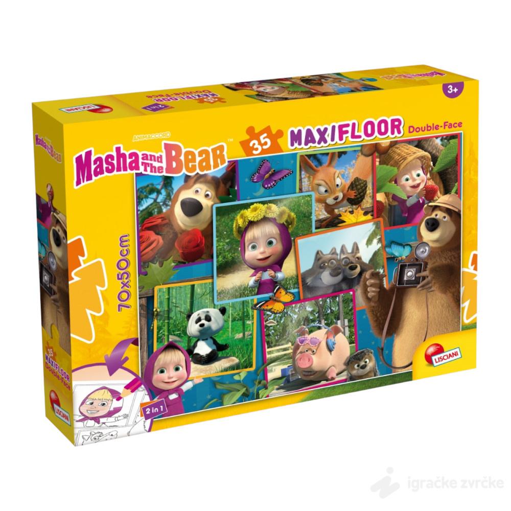 Slagalica Maša i medved 2u1 MAXI (35pcs) Lisciani