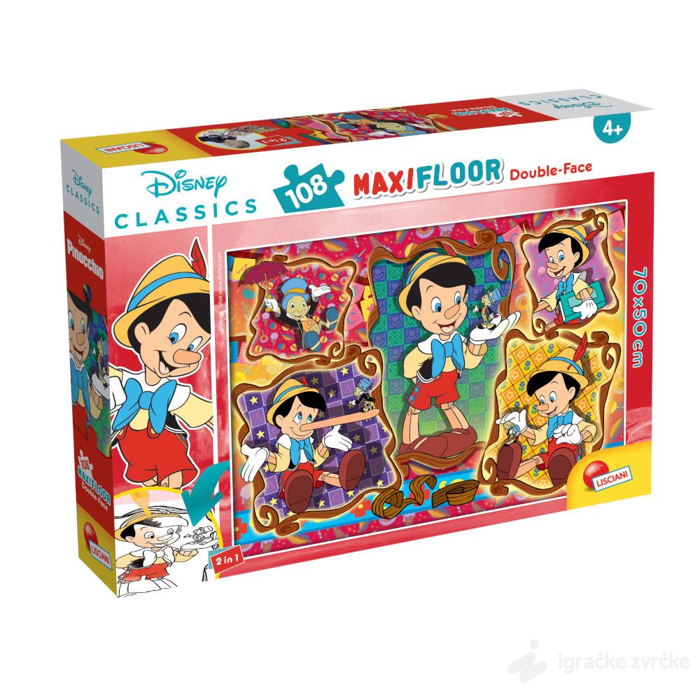 Slagalica Pinokio 2u1 MAXI (108pcs) Lisciani