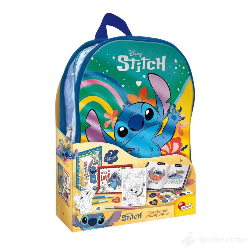 STITCH Ranac sa setom za crtanje i bojenje