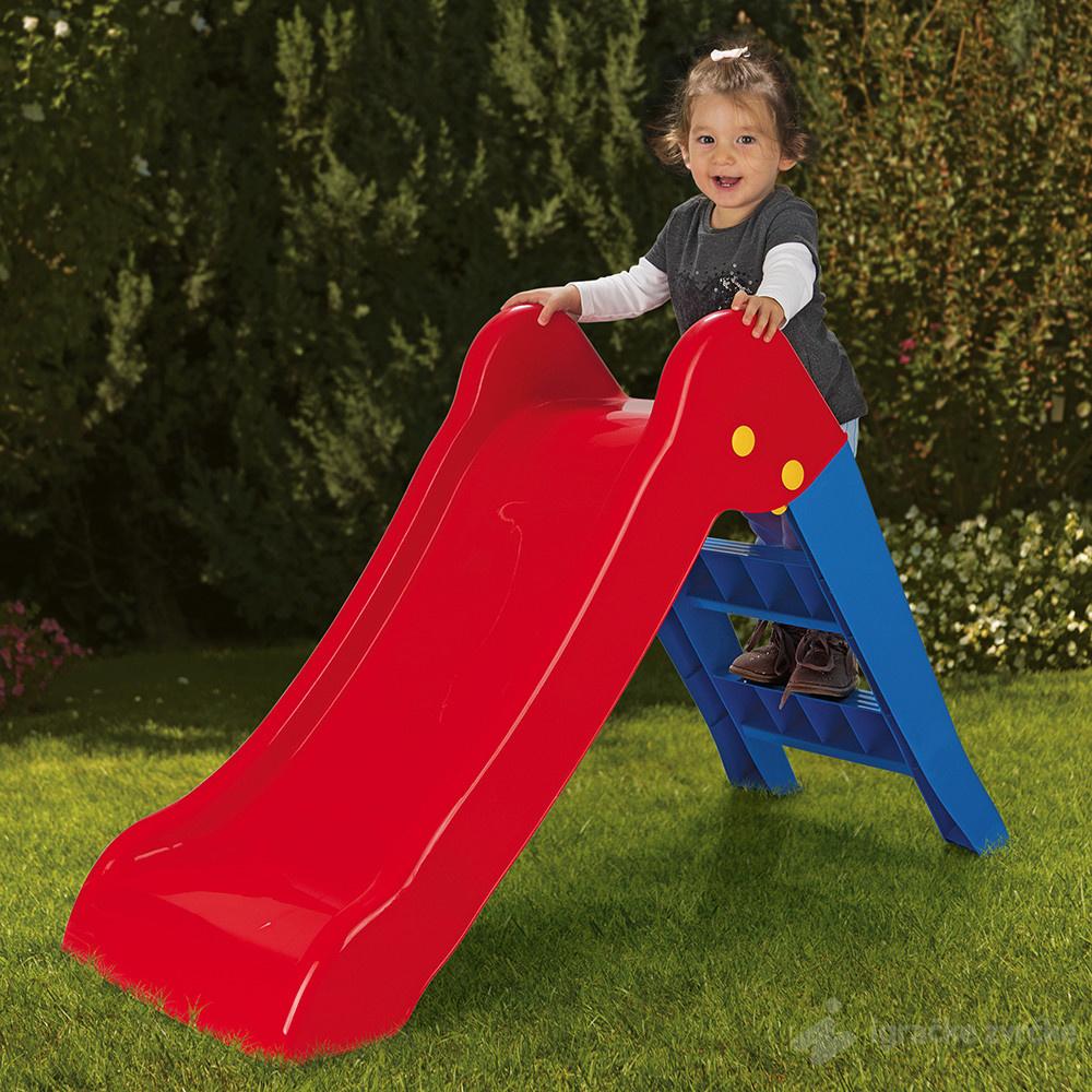Tobogan za decu crveno-plavi Dolu