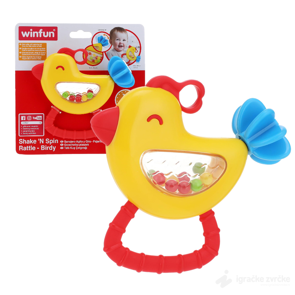 WIN FUN Zvečka za bebe Ptica